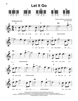 page one of Let It Go (Super Easy Piano)