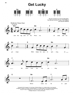 page one of Get Lucky (Super Easy Piano)