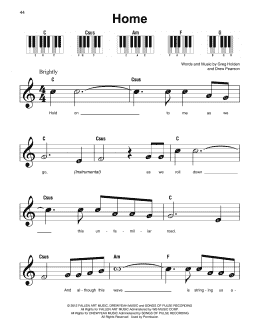 page one of Home (Super Easy Piano)