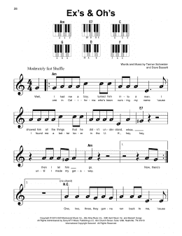 page one of Ex's & Oh's (Super Easy Piano)