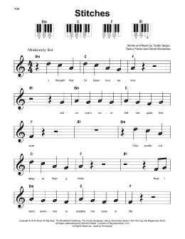 page one of Stitches (Super Easy Piano)
