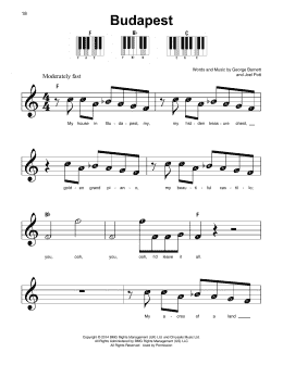 page one of Budapest (Super Easy Piano)
