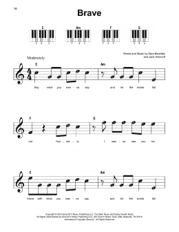page one of Brave (Super Easy Piano)