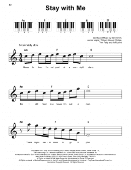 page one of Stay With Me (Super Easy Piano)