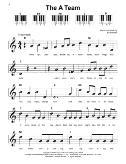 page one of The A Team (Super Easy Piano)