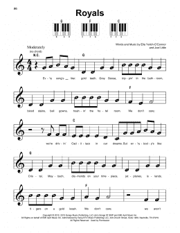 page one of Royals (Super Easy Piano)