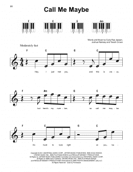 page one of Call Me Maybe (Super Easy Piano)