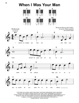 page one of When I Was Your Man (Super Easy Piano)