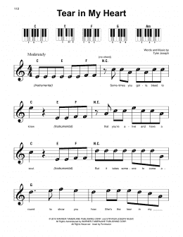 page one of Tear In My Heart (Super Easy Piano)