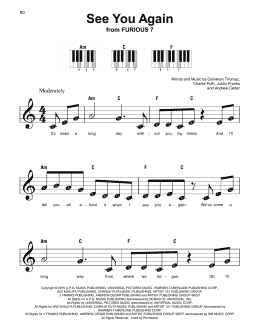 page one of See You Again (Super Easy Piano)