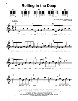 page one of Rolling In The Deep (Super Easy Piano)