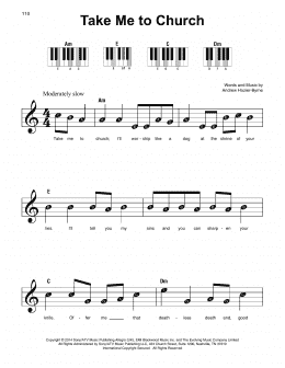 page one of Take Me To Church (Super Easy Piano)