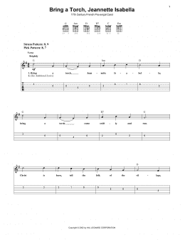 page one of Bring A Torch, Jeannette, Isabella (Easy Guitar Tab)