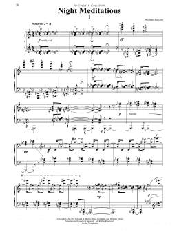 page one of Night Meditations (Piano Solo)