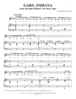 page one of Gary, Indiana (Piano & Vocal)