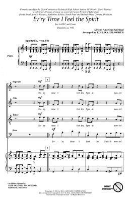 page one of Every Time I Feel The Spirit (SATB Choir)