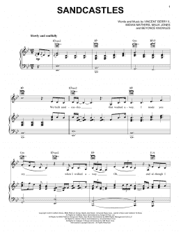page one of Sandcastles (Piano, Vocal & Guitar Chords (Right-Hand Melody))