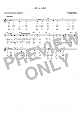 page one of Holy, Holy (Lead Sheet / Fake Book)