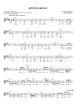 page one of Better Is One Day (Lead Sheet / Fake Book)