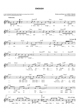 page one of Enough (Lead Sheet / Fake Book)