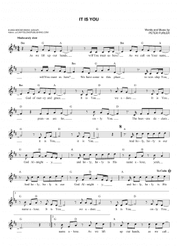 page one of It Is You (Lead Sheet / Fake Book)