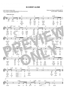 page one of In Christ Alone (Lead Sheet / Fake Book)