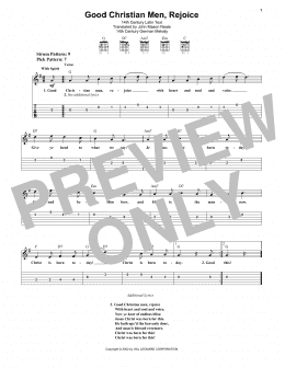 page one of Good Christian Men, Rejoice (Easy Guitar Tab)