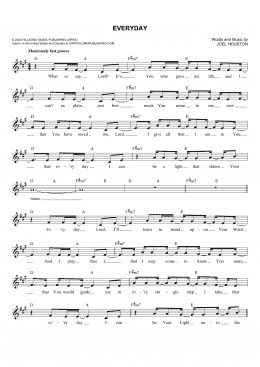 page one of Everyday (Lead Sheet / Fake Book)