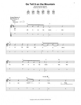 page one of Go, Tell It On The Mountain (Easy Guitar Tab)