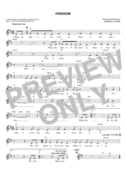 page one of Freedom (Lead Sheet / Fake Book)