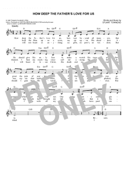 page one of How Deep The Father's Love For Us (Lead Sheet / Fake Book)