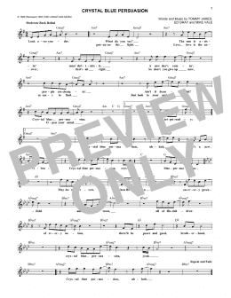 page one of Crystal Blue Persuasion (Lead Sheet / Fake Book)