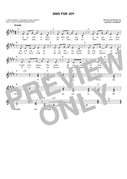 page one of Sing For Joy (Lead Sheet / Fake Book)
