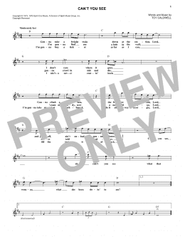 page one of Can't You See (Lead Sheet / Fake Book)
