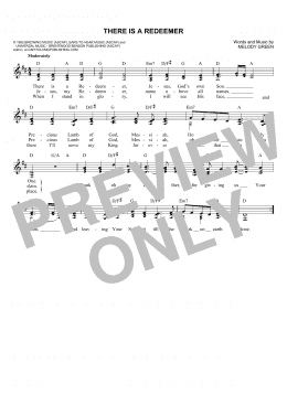 page one of There Is A Redeemer (Lead Sheet / Fake Book)