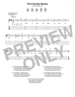 page one of The Friendly Beasts (Easy Guitar Tab)