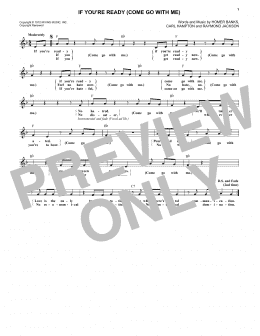 page one of If You're Ready (Come Go With Me) (Lead Sheet / Fake Book)