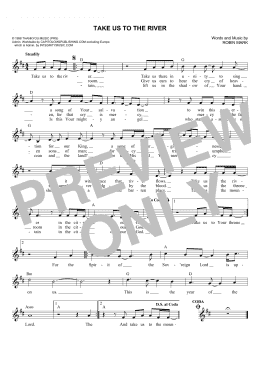 page one of Take Us To The River (Lead Sheet / Fake Book)