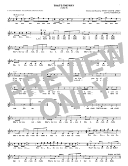 page one of That's The Way (I Like It) (Lead Sheet / Fake Book)