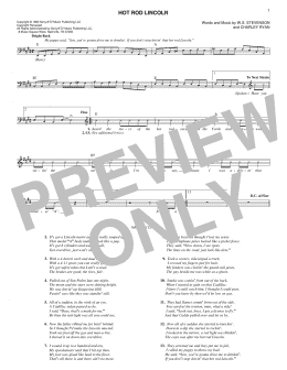 page one of Hot Rod Lincoln (Lead Sheet / Fake Book)