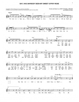 page one of Say, Has Anybody Seen My Sweet Gypsy Rose (Lead Sheet / Fake Book)