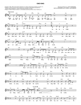 page one of One King (Lead Sheet / Fake Book)