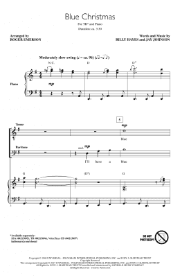 page one of Blue Christmas (TB Choir)