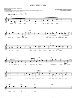 page one of When I'm Sixty-Four (Easy Lead Sheet / Fake Book)
