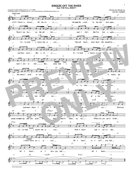 page one of Breeze Off The River (Lead Sheet / Fake Book)