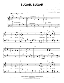 page one of Sugar, Sugar (arr. Phillip Keveren) (Easy Piano)