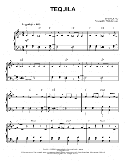 page one of Tequila (arr. Phillip Keveren) (Easy Piano)