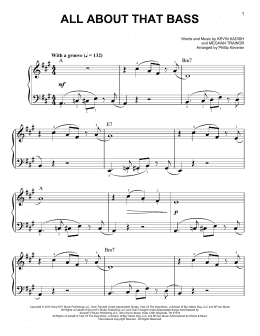page one of All About That Bass (arr. Phillip Keveren) (Easy Piano)