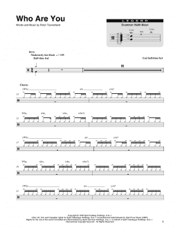 page one of Who Are You (Drums Transcription)