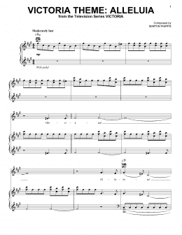 page one of Victoria Theme: Alleluia (Piano, Vocal & Guitar Chords (Right-Hand Melody))